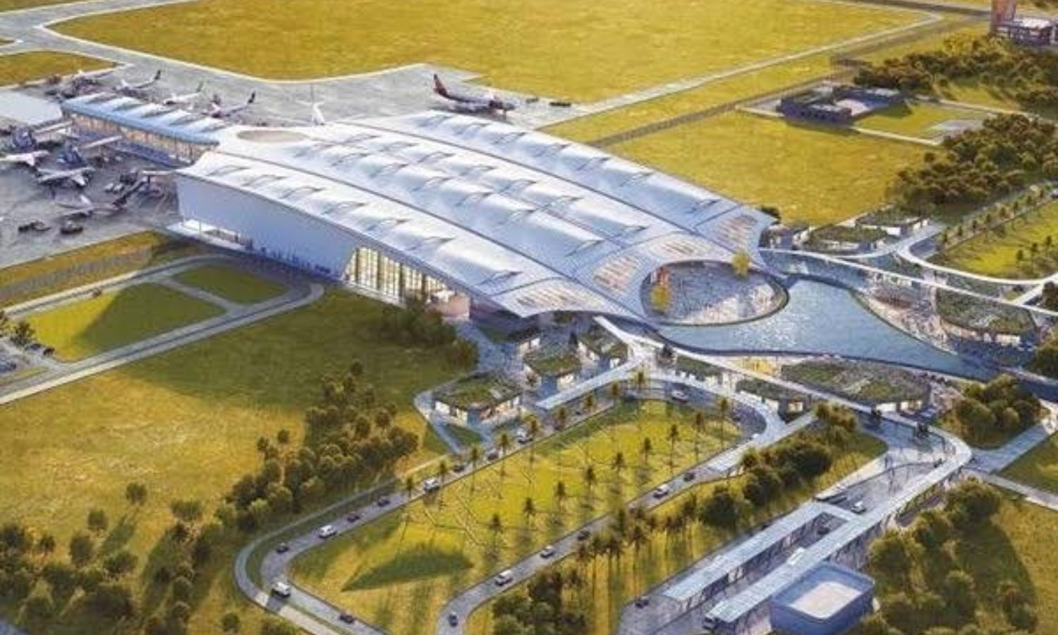 Bhogapuram Airport built like flying fish