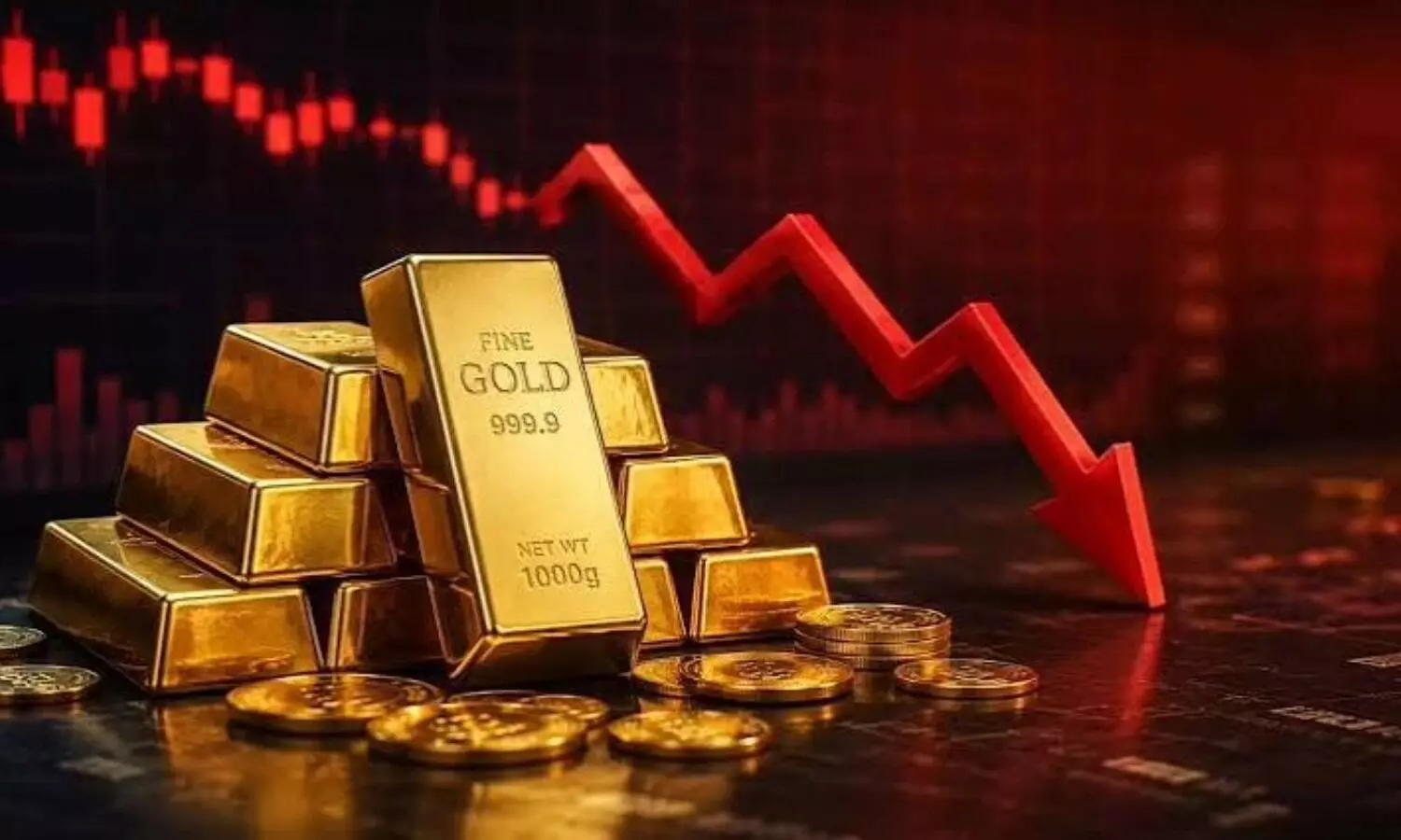 Gold futures decline on lower demand