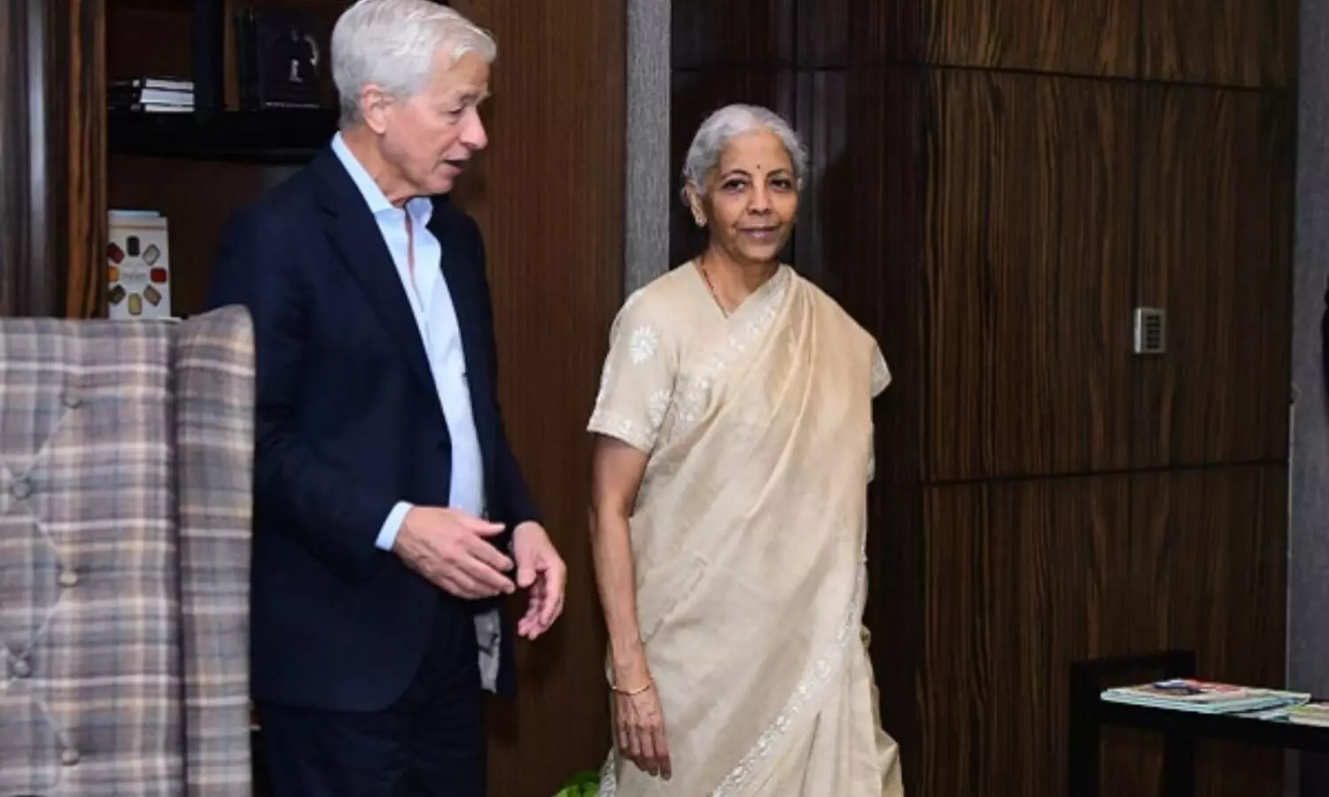 Sitharaman meets Jamie Dimon Sitharaman meets Jamie Dimon