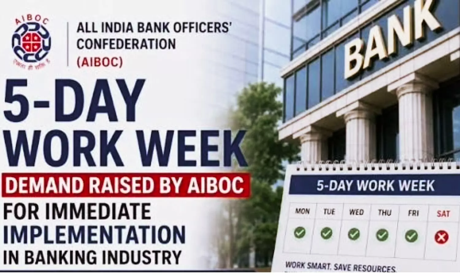 Bank Employees Seek Five Day Banking
