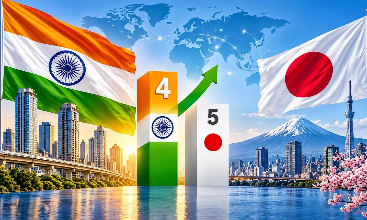 India set to surpass Japan as world’s 4th largest economy next year: Report India set to surpass Japan as world’s 4th largest economy next year: Report