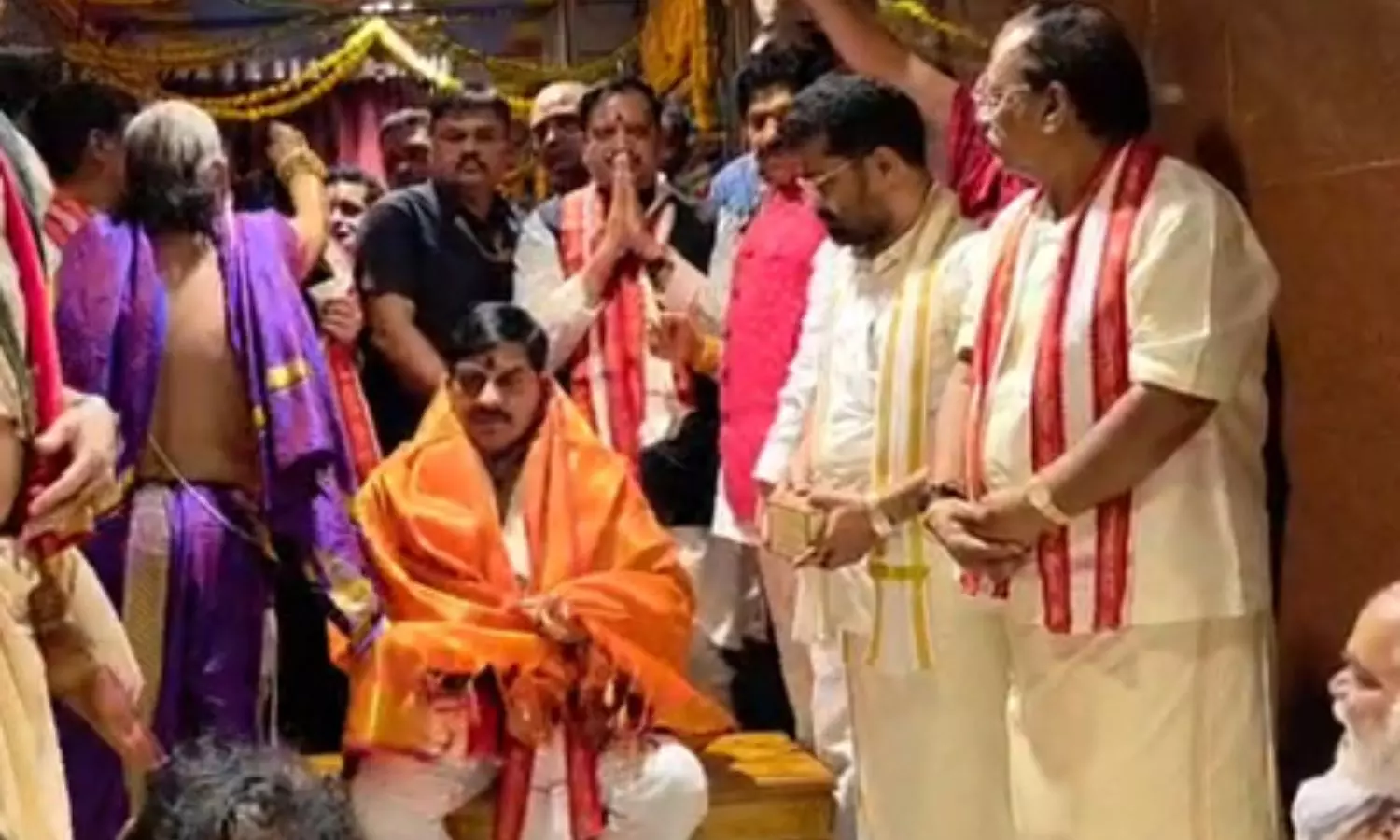 MP CM attends Vijayawada Utsav, offers prayers at Kanaka Durga temple MP CM attends Vijayawada Utsav, offers prayers at Kanaka Durga temple